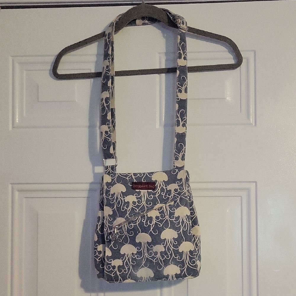 Bungalow 360 Gray and Cream Jellyfish Crossbody Bag